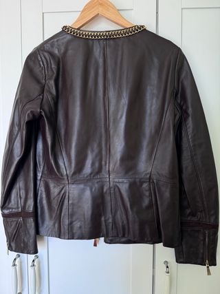Giacca Luisa spagnoli Pelle Marrone taglia 44