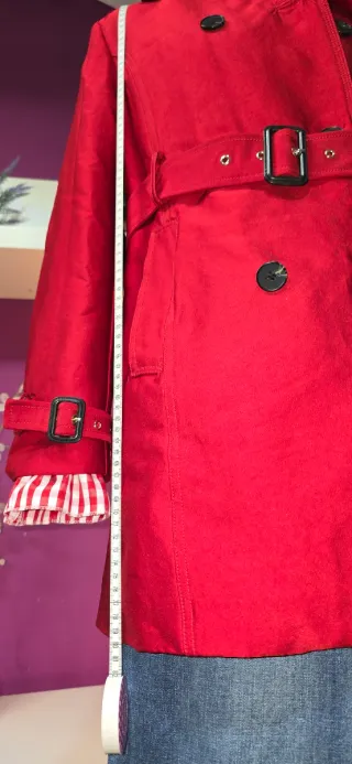 Gabardina El Corte Inglés Roja Talla 42