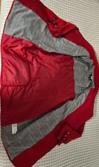 Gabardina El Corte Inglés Roja Talla 42