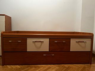 Cama nido 90cm calidad alta con cajones madera