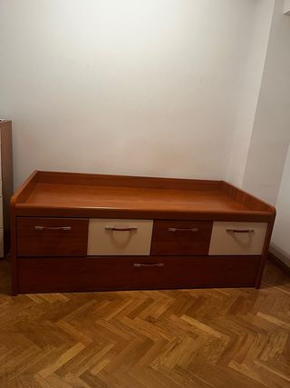 Cama nido 90cm calidad alta con cajones madera
