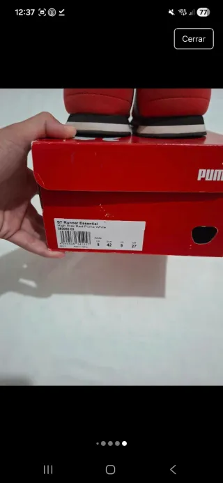 Zapatillas Puma Running Rojas y Blancas