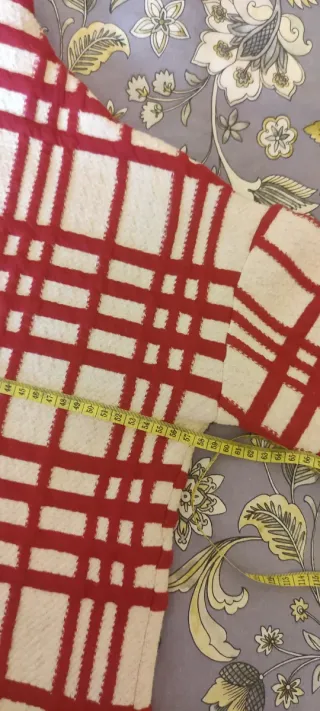 Jersey cuadros rojo y blanco mujer