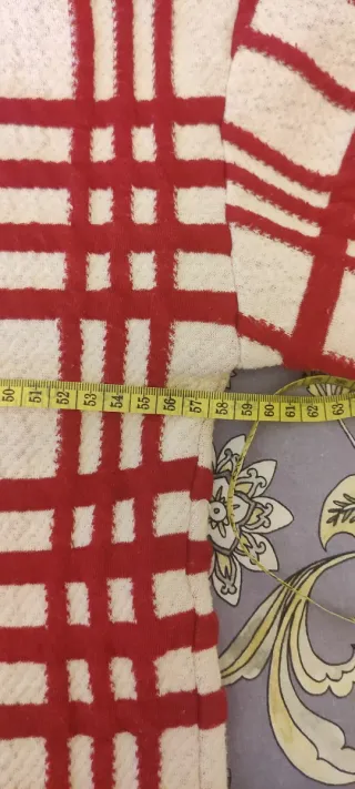 Jersey cuadros rojo y blanco mujer