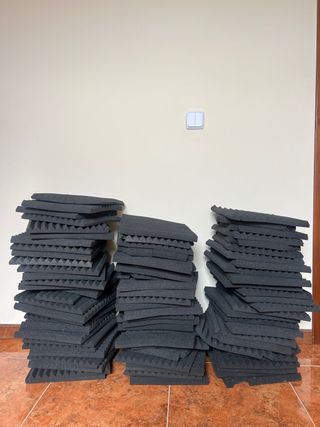 Espumas Acústicas Negras 25x25cm