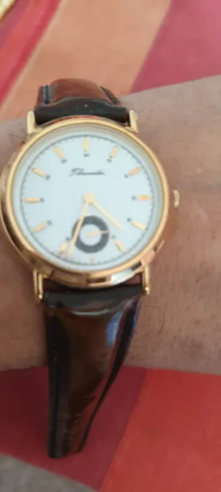 Reloj Thermador Vintage Dorado y Marrón