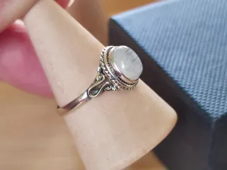 Anillo Plata 925 y Piedra Luna