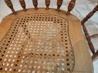 6 Sillas vintage de madera y ratán