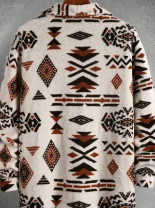 Chaqueta étnica borreguito estilo bohemio