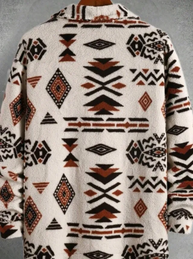 Chaqueta étnica borreguito estilo bohemio