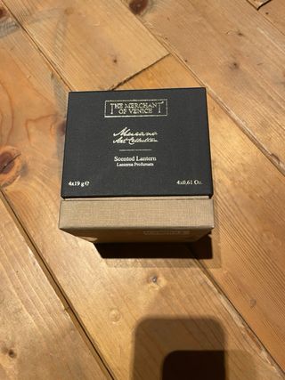 Portacandele Murano String Pisello-Pervinca