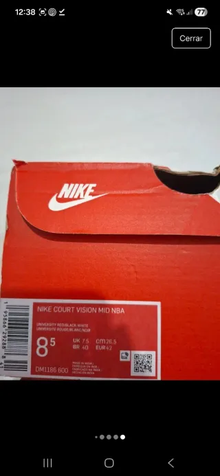 Zapatillas Nike Baloncesto Rojas y Blancas