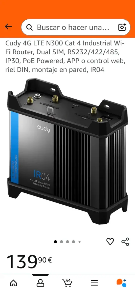 Router Industrial Cudy 4G LTE N300 Cat 4