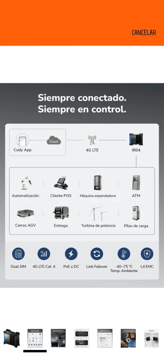 Router Industrial Cudy 4G LTE N300 Cat 4