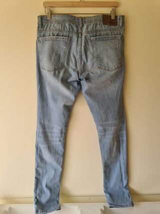 Calças Ganga Pull&Bear Super Skinny Azul 42