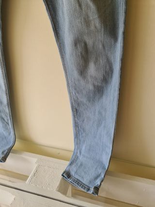 Calças Ganga Pull&Bear Super Skinny Azul 42