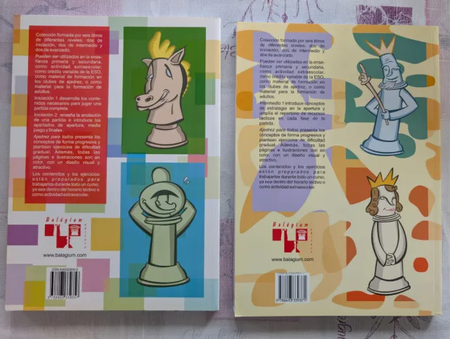 Lote 2 libros Ajedrez para todos impecables