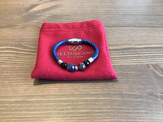 Pulsera BELTOSCANO trenzada azul con cierre magnét