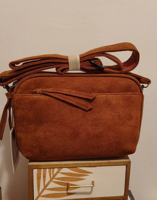 Bolso bandolera antelina asa regulable