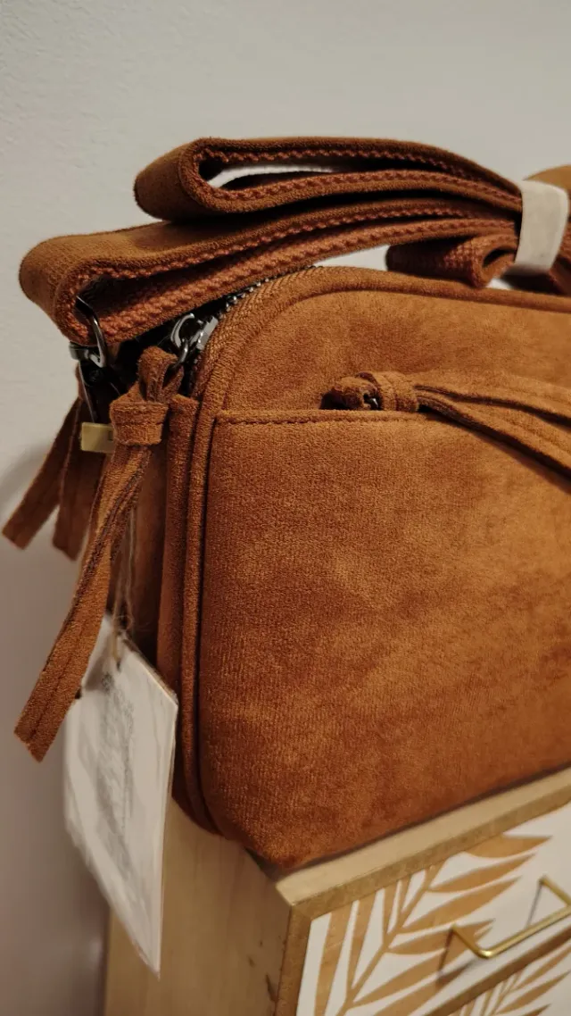 Bolso bandolera antelina asa regulable