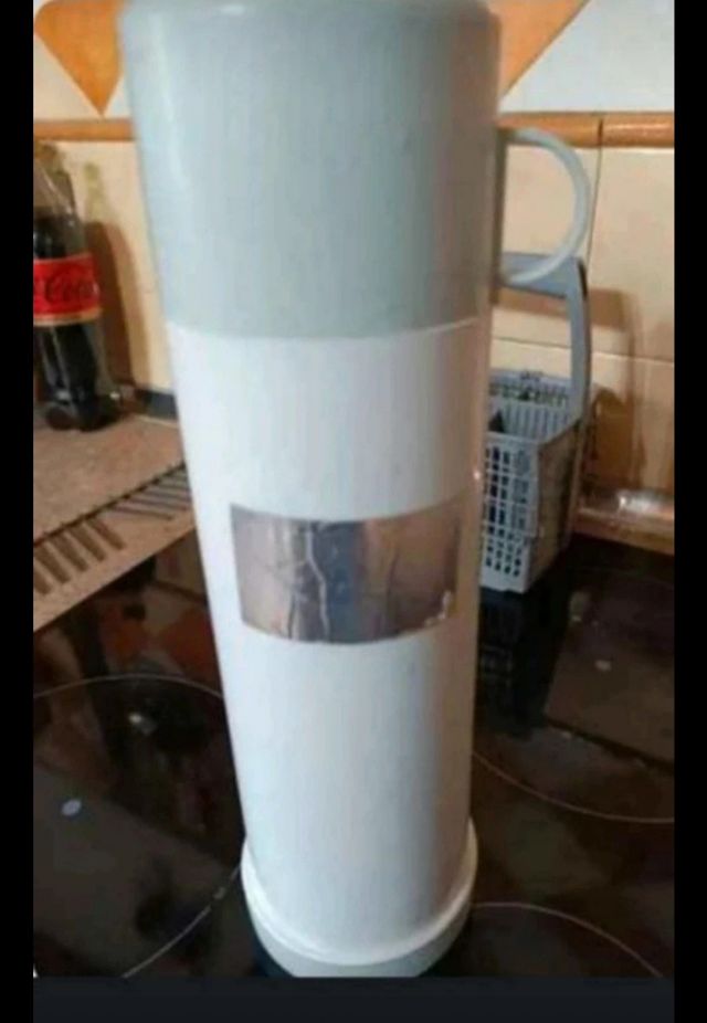 Termo in plastica 1L grigio e bianco