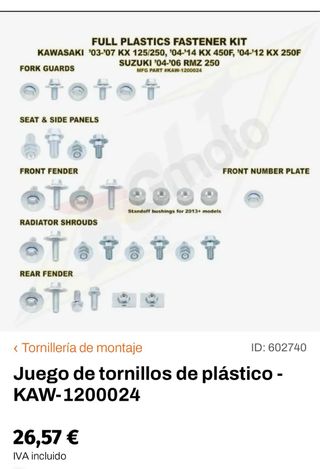 Kit Tornillería Plásticos Kawasaki Suzuki