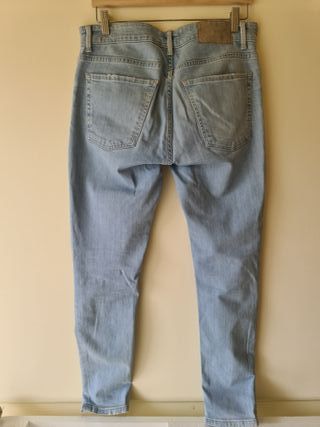 Calças de Ganga Azuis Pull Bear Slim Tamanho 42