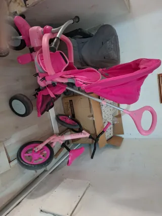 Triciclo y Bici Niño Rosa 30€ !!Urge