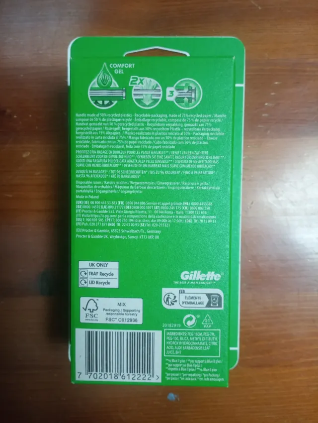 Lote 7 packs Gillette Sensor 3 (8uds/pack)