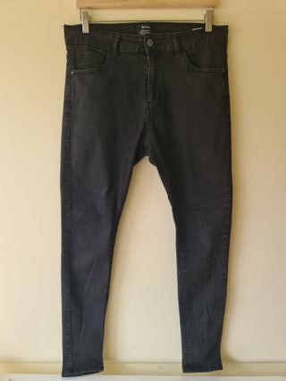 Calças de Ganga Pretas Bershka Super Skinny Fit 42