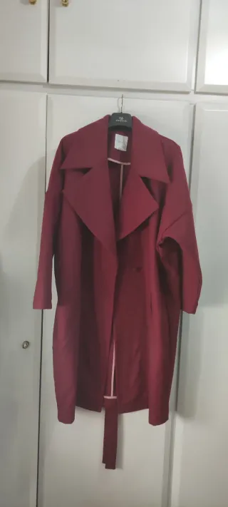 Abrigo Burdeos Mujer Talla Única Nuevo