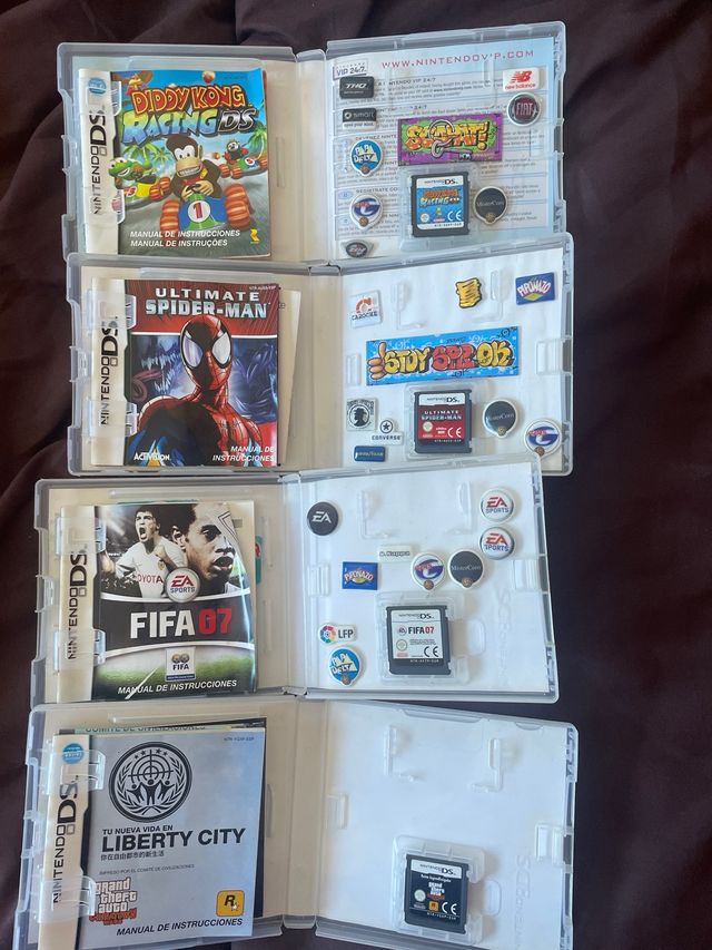 Pack 4 Juegos Nintendo DS: FIFA 07, Spiderman, GTA
