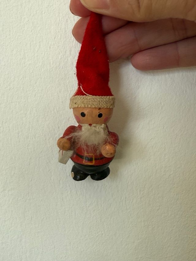 Adornos Navideños de Madera antiguos