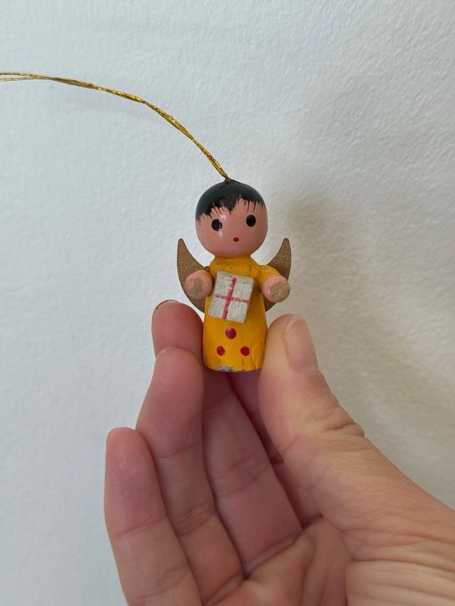 Adornos Navideños de Madera antiguos