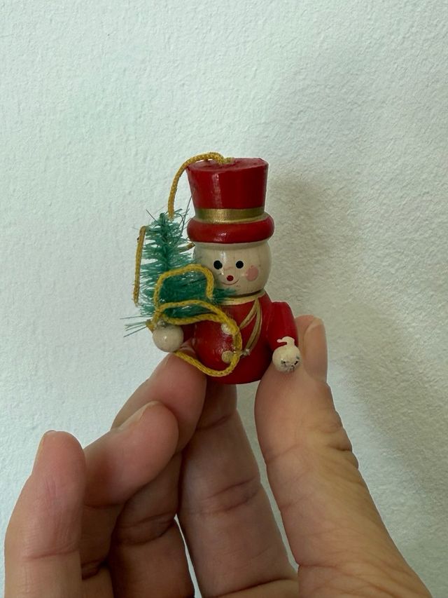 Adornos Navideños de Madera antiguos