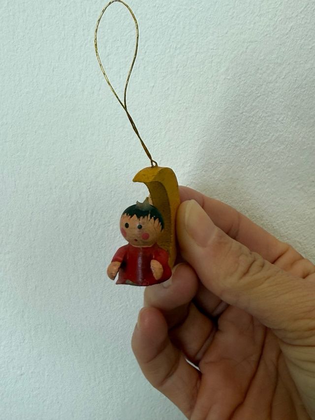 Adornos Navideños de Madera antiguos