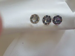 Traje de fiesta/novio blanco y plateado