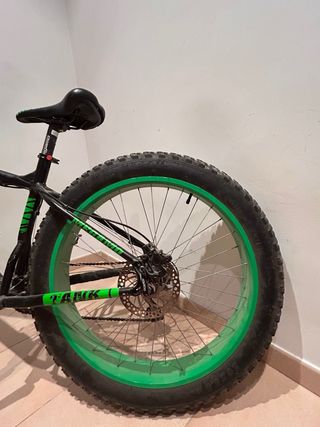 Bicicleta Fat Negra y Verde
