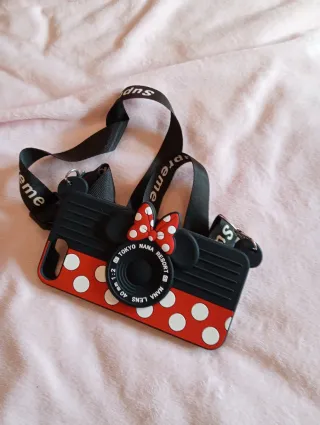 Custodia iPhone 8 Minnie Mouse Fotocamera