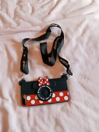 Custodia iPhone 8 Minnie Mouse Fotocamera