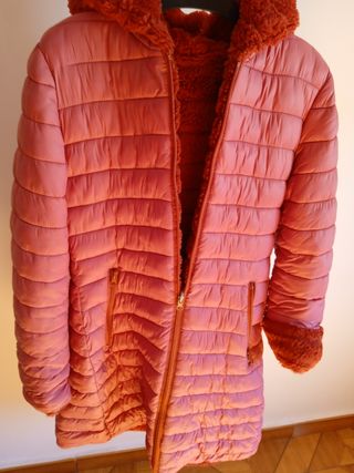 Abrigo polar mujer reversible