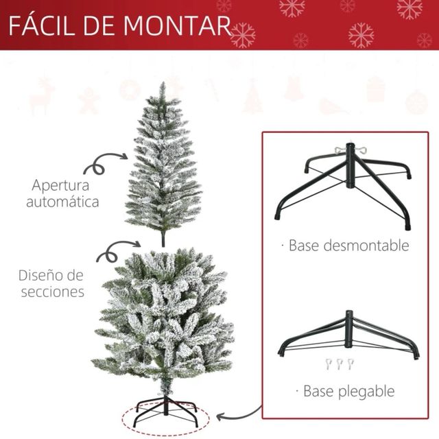 Árbol de Navidad Nevado 180cm