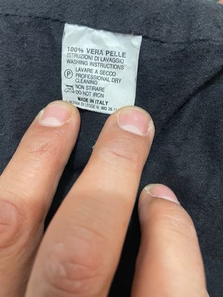 Chaqueta Piel Diesel Vintage Italiana Negra