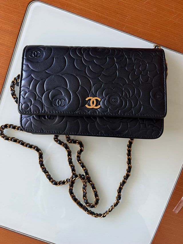 Borsa Chanel WOC Nero Dorato Originale