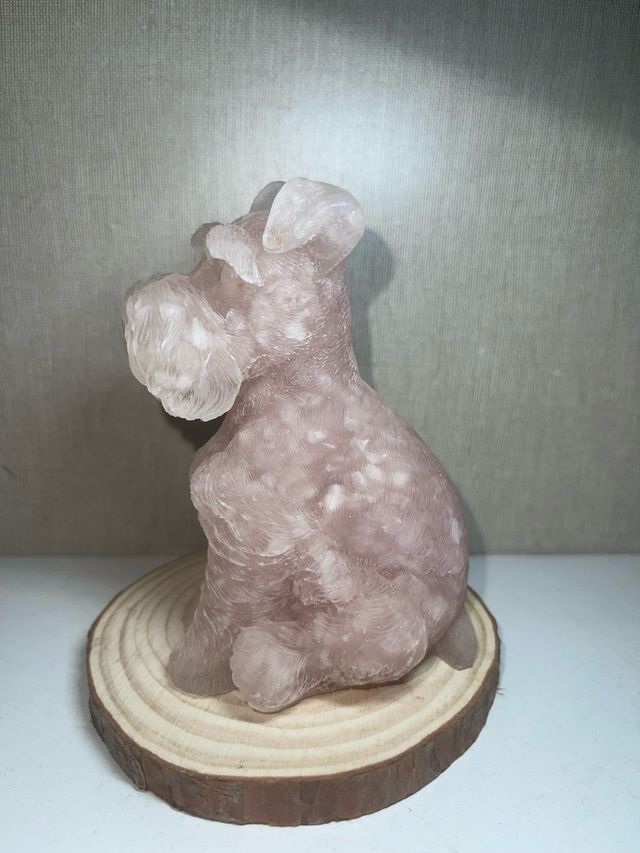 Perrito Cuarzo Rosa Mineral