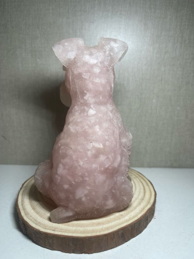 Perrito Cuarzo Rosa Mineral