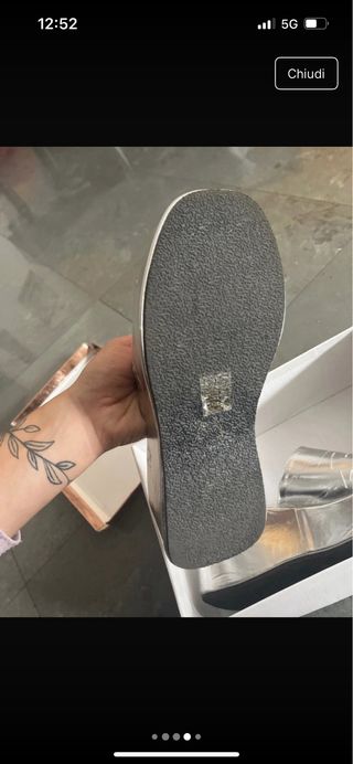 Sandali con zeppa argento