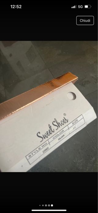 Sandali con zeppa argento