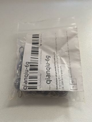 10 plomos de pesca redondos