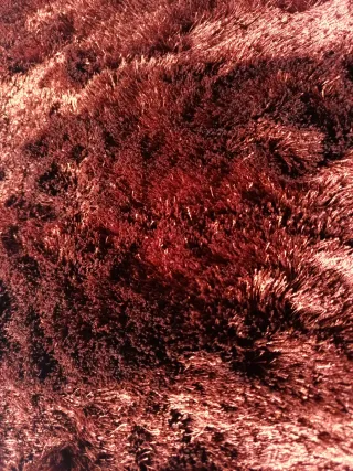 Tappeto in pelo alto marrone in poliestere